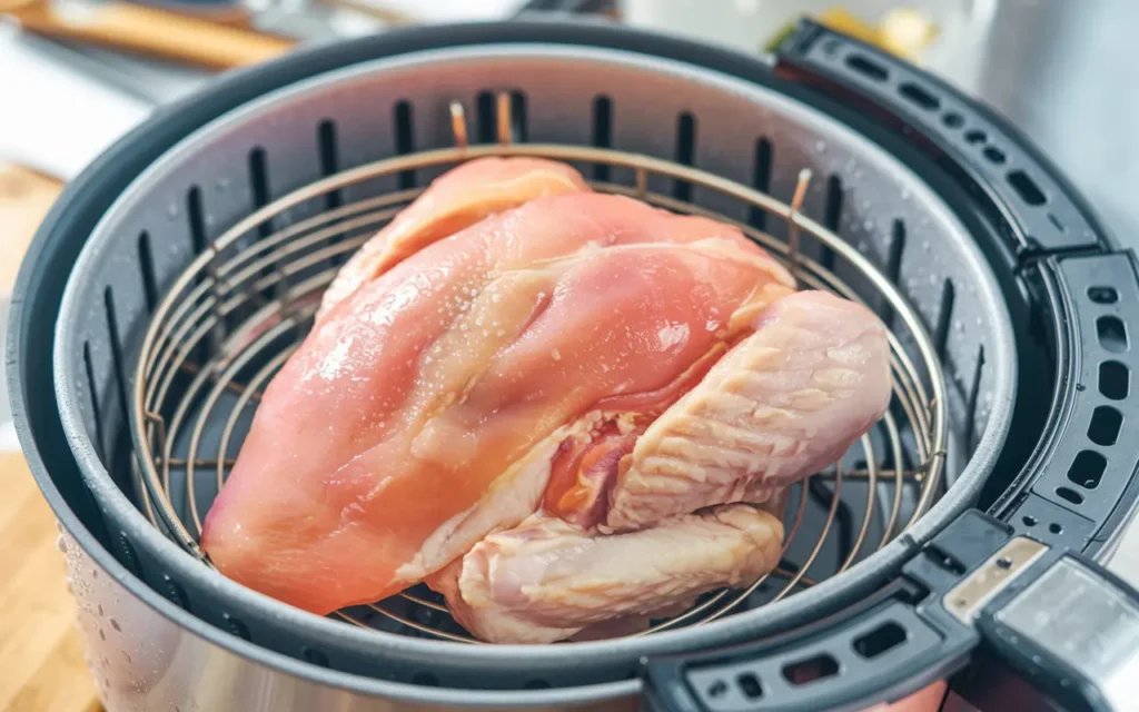 Frozen Raw Chicken in an Air Fryer