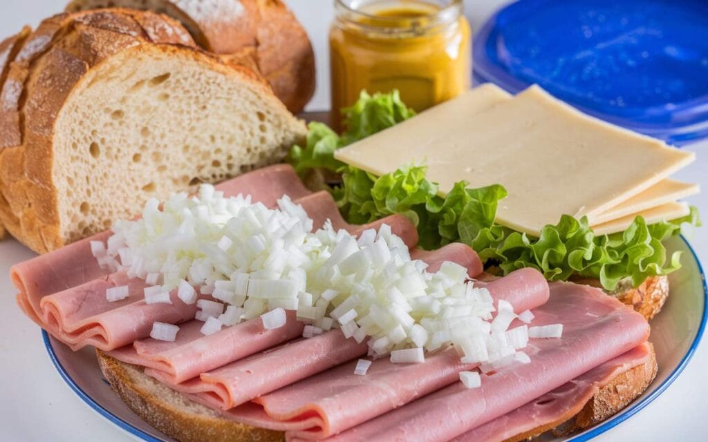 Ingredients for the Perfect Pepperjack Honey Ham Sandwich