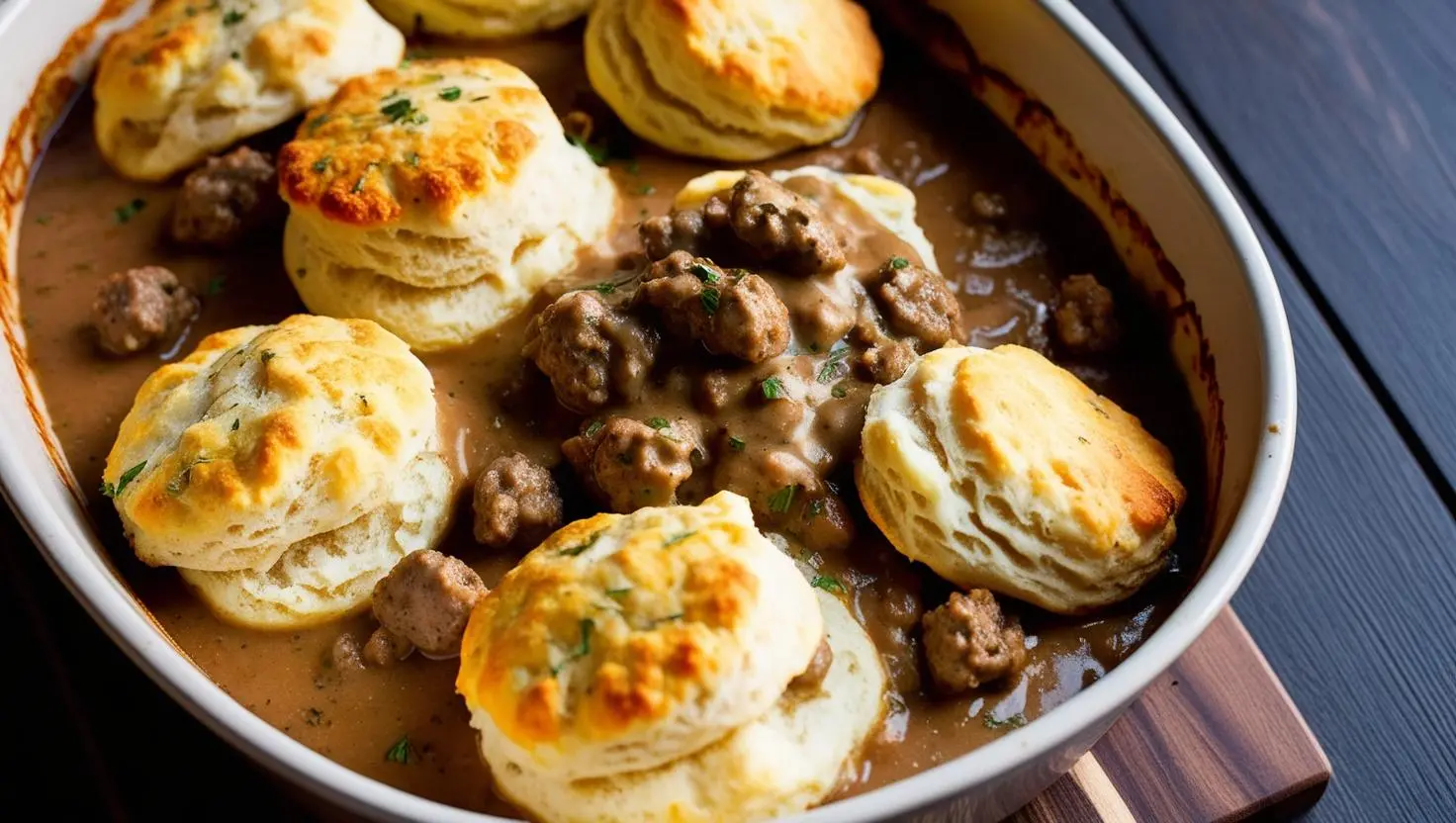 Sausage Gravy and Biscuit Casserole Recipe