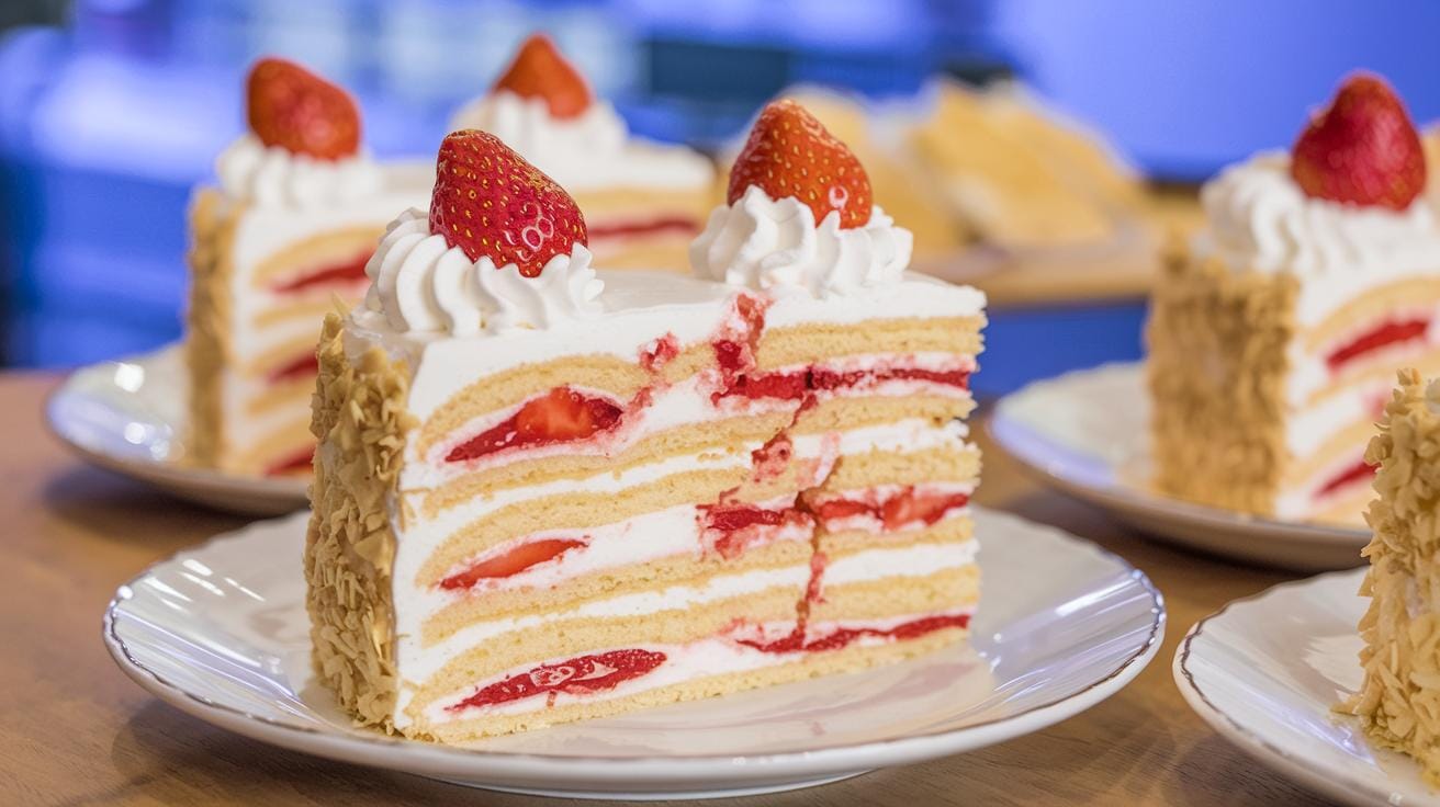 Strawberry Earthquake Cake